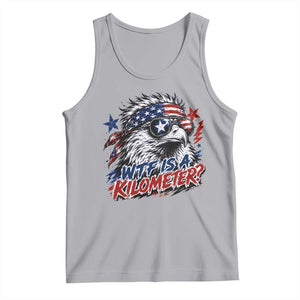 Funny 4th Of July WTF Is A Kilometer Tank Top Vintage USA Meme Patriotic Eagle Humor Independence Day