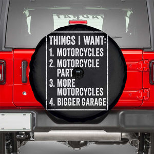 Funny Motorcycle Lovers Spare Tire Cover Things I Want Vintage Garage Graphic Bikers Club TS10 Black Print Your Wear
