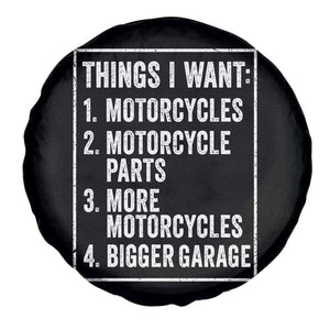 Funny Motorcycle Lovers Spare Tire Cover Things I Want Vintage Garage Graphic Bikers Club TS10 Print Your Wear