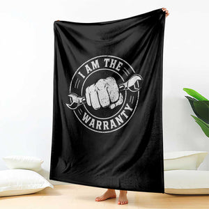I Am The Warranty Mechanic Throw Blanket Car Repair Guy Funny Handyman Distressed Graphic