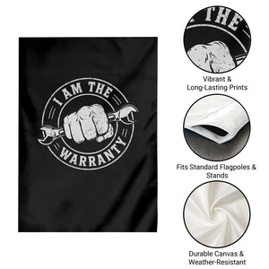 I Am The Warranty Mechanic Garden Flag Car Repair Guy Funny Handyman Distressed Graphic