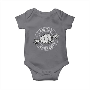 I Am The Warranty Mechanic Baby Onesie Car Repair Guy Funny Handyman Distressed Graphic