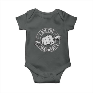 I Am The Warranty Mechanic Baby Onesie Car Repair Guy Funny Handyman Distressed Graphic