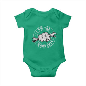 I Am The Warranty Mechanic Baby Onesie Car Repair Guy Funny Handyman Distressed Graphic