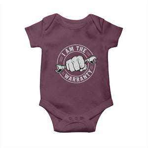 I Am The Warranty Mechanic Baby Onesie Car Repair Guy Funny Handyman Distressed Graphic