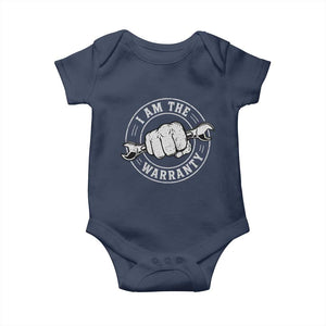 I Am The Warranty Mechanic Baby Onesie Car Repair Guy Funny Handyman Distressed Graphic