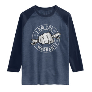 I Am The Warranty Mechanic Raglan Shirt Car Repair Guy Funny Handyman Distressed Graphic