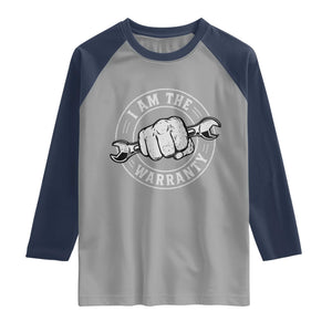 I Am The Warranty Mechanic Raglan Shirt Car Repair Guy Funny Handyman Distressed Graphic