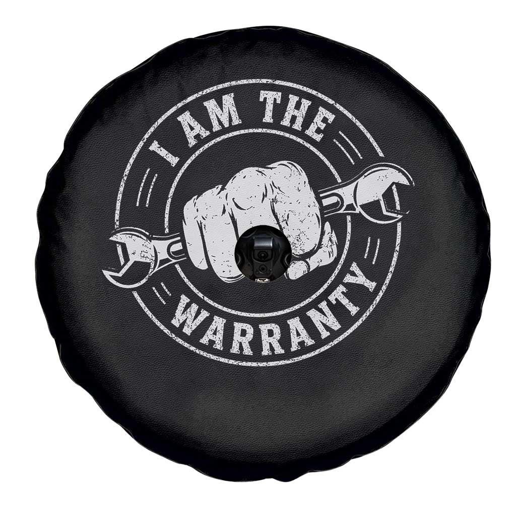 I Am The Warranty Mechanic Spare Tire Cover Car Repair Guy Funny Handyman Distressed Graphic