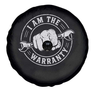 I Am The Warranty Mechanic Spare Tire Cover Car Repair Guy Funny Handyman Distressed Graphic
