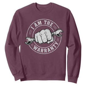 I Am The Warranty Mechanic Sweatshirt Car Repair Guy Funny Handyman Distressed Graphic