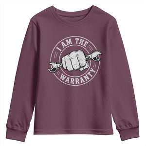 I Am The Warranty Mechanic Youth Sweatshirt Car Repair Guy Funny Handyman Distressed Graphic