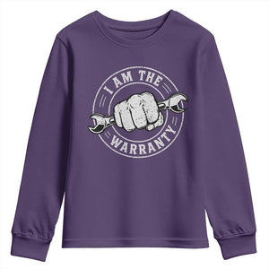 I Am The Warranty Mechanic Youth Sweatshirt Car Repair Guy Funny Handyman Distressed Graphic