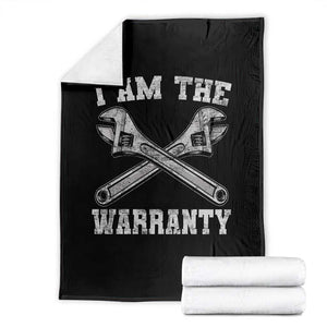 I Am The Warranty Mechanic Throw Blanket Car Repair Funny Handyman Distressed Graphic
