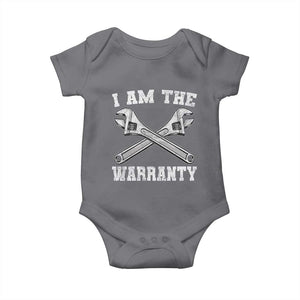 I Am The Warranty Mechanic Baby Onesie Car Repair Funny Handyman Distressed Graphic