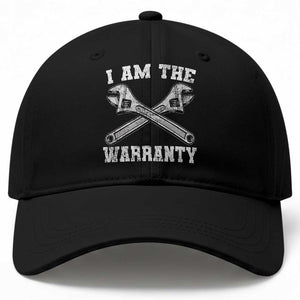 I Am The Warranty Mechanic Baseball Cap Car Repair Funny Handyman Distressed Graphic