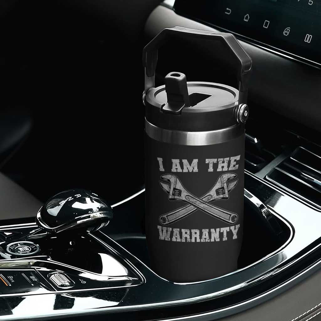I Am The Warranty Mechanic Flip Straw Tumbler Car Repair Funny Handyman Distressed Graphic