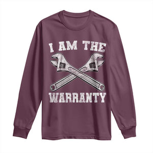 I Am The Warranty Mechanic Long Sleeve Shirt Car Repair Funny Handyman Distressed Graphic