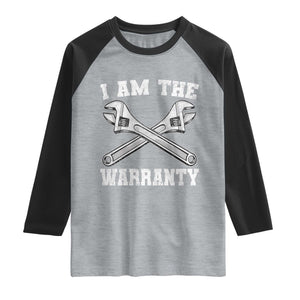 I Am The Warranty Mechanic Raglan Shirt Car Repair Funny Handyman Distressed Graphic