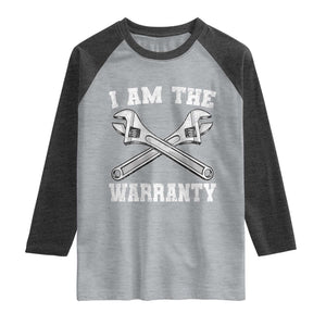 I Am The Warranty Mechanic Raglan Shirt Car Repair Funny Handyman Distressed Graphic