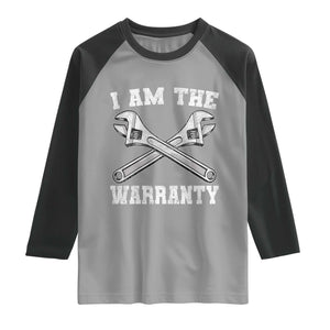 I Am The Warranty Mechanic Raglan Shirt Car Repair Funny Handyman Distressed Graphic