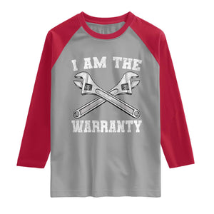 I Am The Warranty Mechanic Raglan Shirt Car Repair Funny Handyman Distressed Graphic