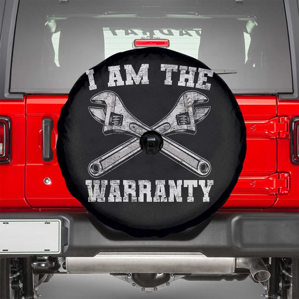 I Am The Warranty Mechanic Spare Tire Cover Car Repair Funny Handyman Distressed Graphic