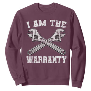 I Am The Warranty Mechanic Sweatshirt Car Repair Funny Handyman Distressed Graphic