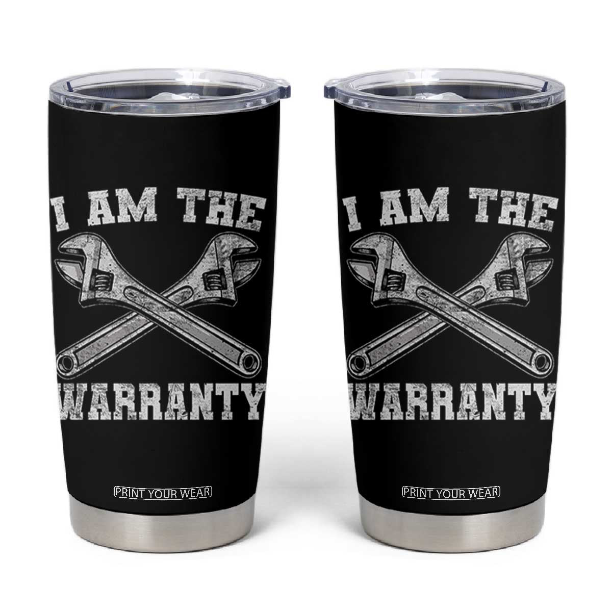 I Am The Warranty Mechanic Tumbler Cup Car Repair Funny Handyman Distressed Graphic