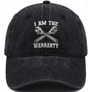 I Am The Warranty Mechanic Washed Cotton Baseball Cap Car Repair Funny Handyman Distressed Graphic