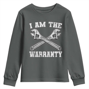 I Am The Warranty Mechanic Youth Sweatshirt Car Repair Funny Handyman Distressed Graphic
