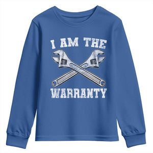 I Am The Warranty Mechanic Youth Sweatshirt Car Repair Funny Handyman Distressed Graphic