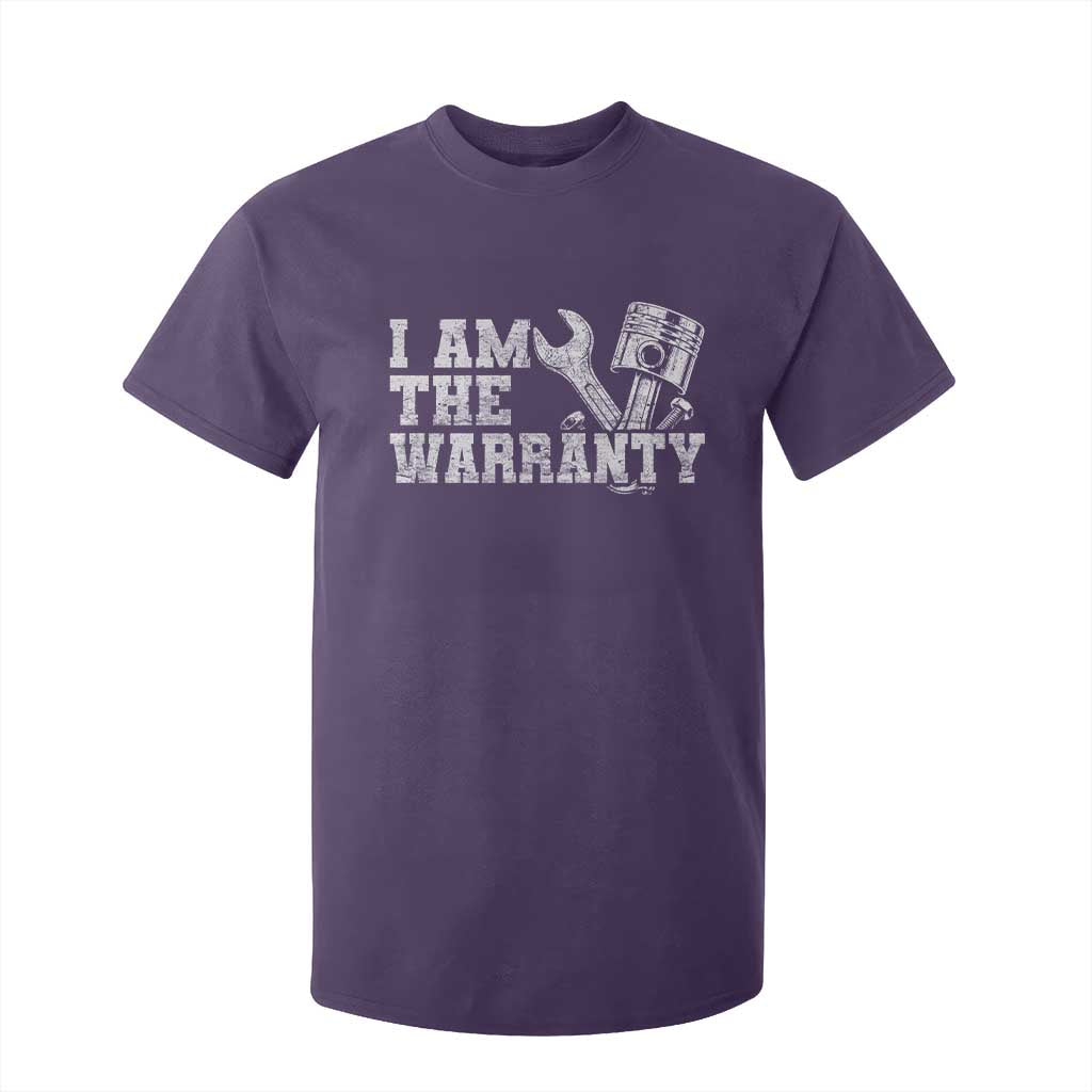 I Am The Warranty T Shirt For Kid Race Car Parts Repair Guy Funny Mechanic