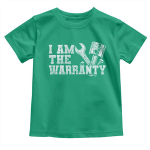 I Am The Warranty Toddler T Shirt Race Car Parts Repair Guy Funny Mechanic