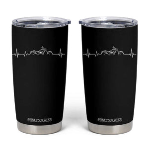 Heartbeat Motorcycle Lovers Tumbler Cup Sports Biker Bikers Club TS10 Black Print Your Wear