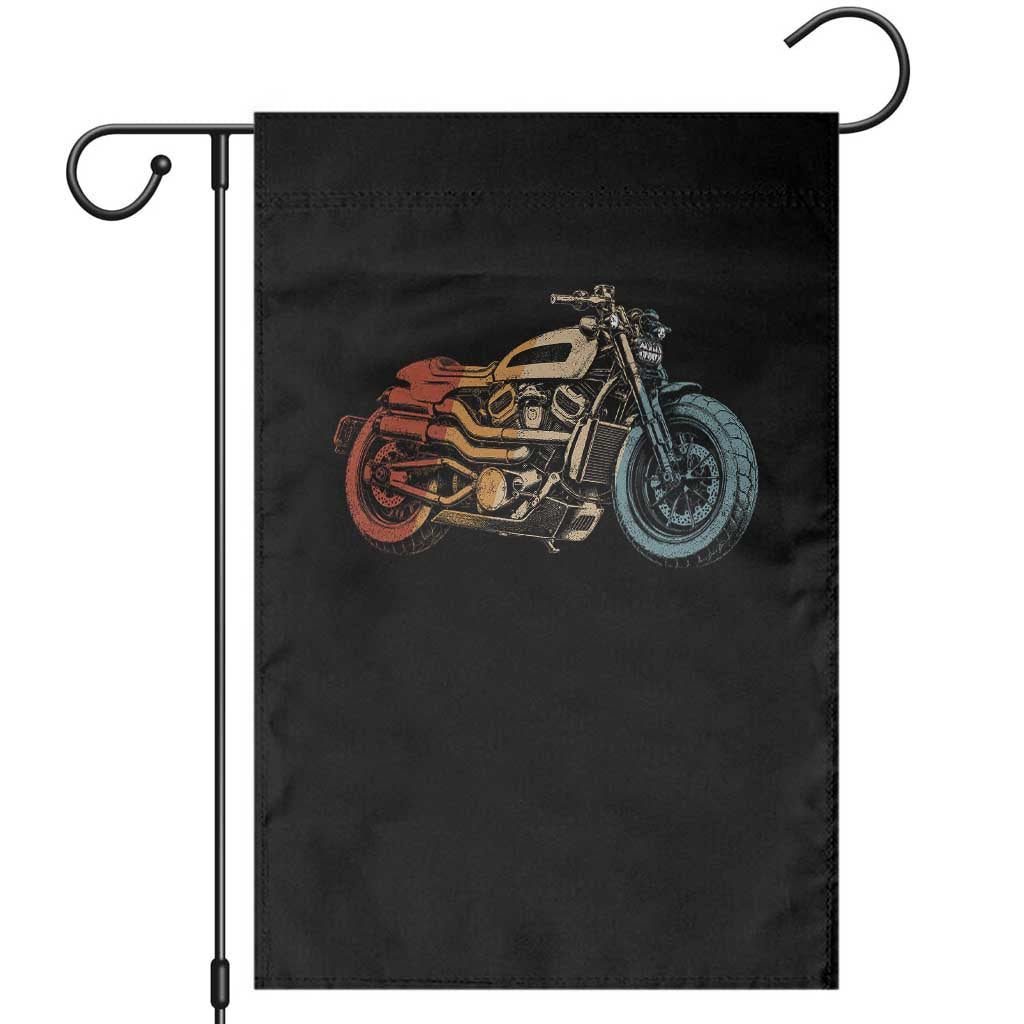 Vintage Motorcycle Garden Flag Retro Rider Graphic Motorcycle Enthusiasts Bikers Club TS10 Black Print Your Wear