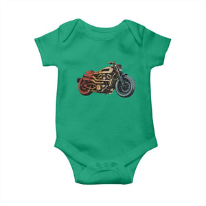 Vintage Motorcycle Baby Onesie Retro Rider Graphic Motorcycle Enthusiasts Bikers Club TS10 Irish Green Print Your Wear