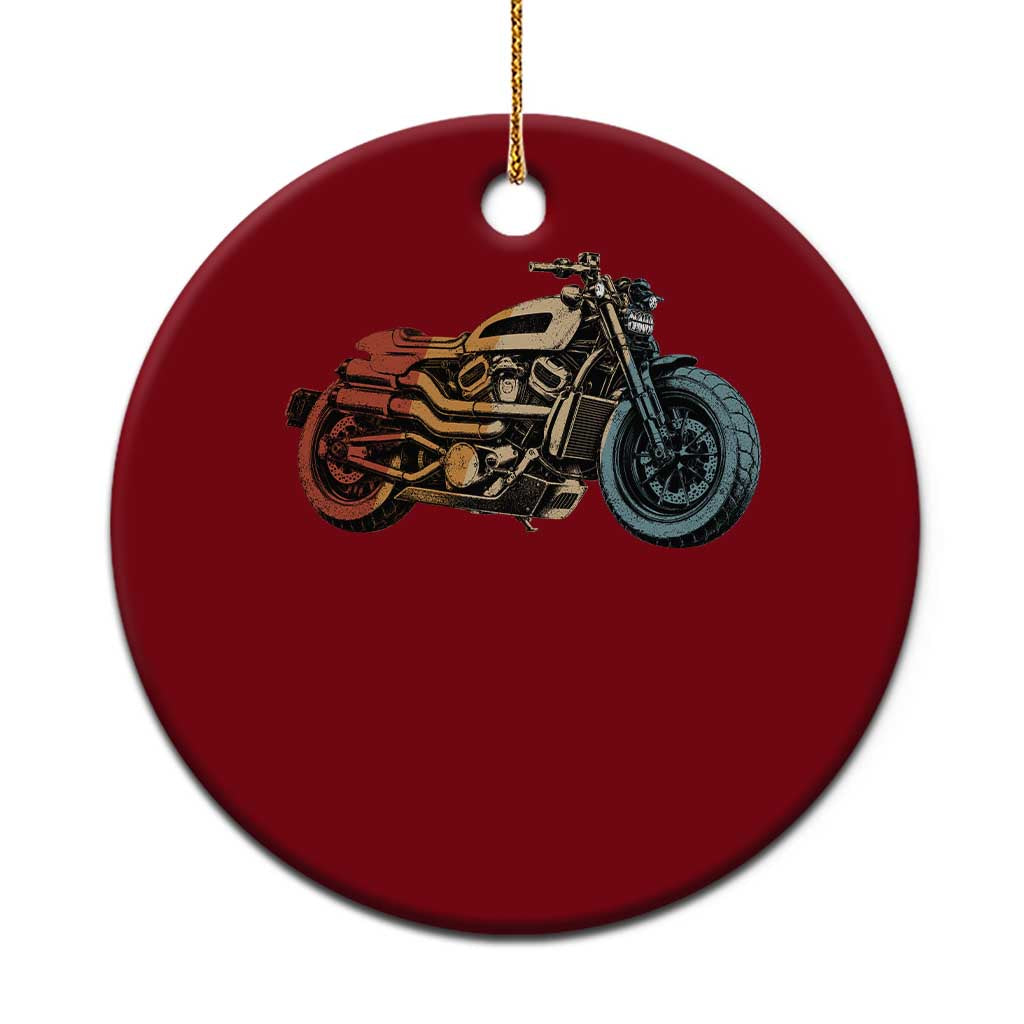 Vintage Motorcycle Ceramic Ornament Retro Rider Graphic Motorcycle Enthusiasts Bikers Club TS10 1pc Red Print Your Wear