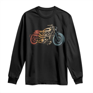 Vintage Motorcycle Long Sleeve Shirt Retro Rider Graphic Motorcycle Enthusiasts Bikers Club TS10 Black Print Your Wear