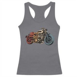 Vintage Motorcycle Racerback Tank Top Retro Rider Graphic Motorcycle Enthusiasts Bikers Club TS10 Charcoal Print Your Wear