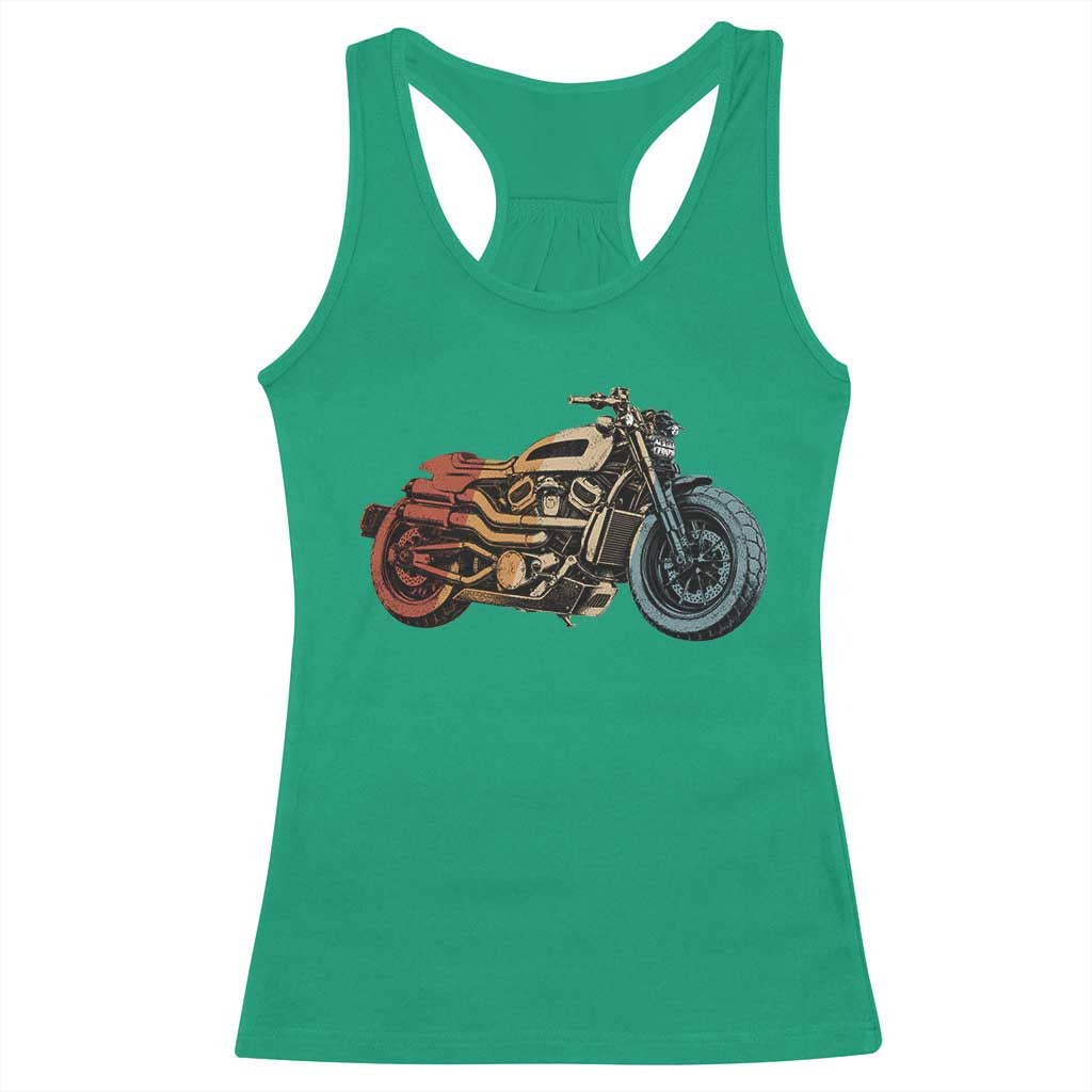 Vintage Motorcycle Racerback Tank Top Retro Rider Graphic Motorcycle Enthusiasts Bikers Club TS10 Irish Green Print Your Wear
