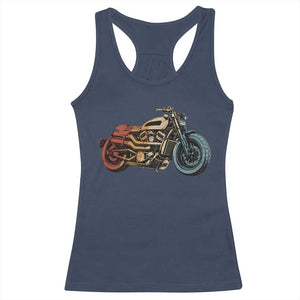 Vintage Motorcycle Racerback Tank Top Retro Rider Graphic Motorcycle Enthusiasts Bikers Club TS10 Navy Print Your Wear