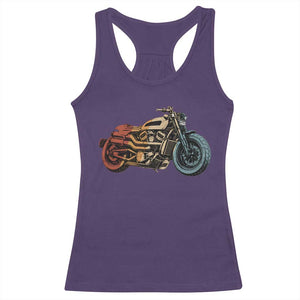 Vintage Motorcycle Racerback Tank Top Retro Rider Graphic Motorcycle Enthusiasts Bikers Club TS10 Purple Print Your Wear