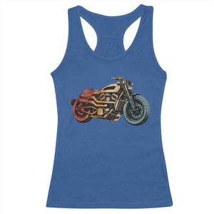 Vintage Motorcycle Racerback Tank Top Retro Rider Graphic Motorcycle Enthusiasts Bikers Club TS10 Royal Blue Print Your Wear