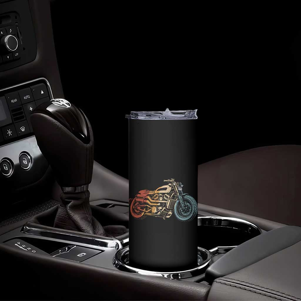 Vintage Motorcycle Skinny Tumbler Retro Rider Graphic Motorcycle Enthusiasts Bikers Club TS10 Print Your Wear