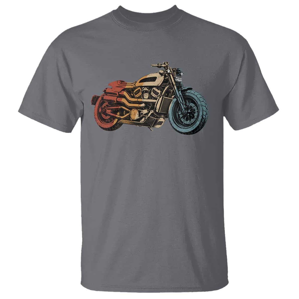 Vintage Motorcycle T Shirt Retro Rider Graphic Motorcycle Enthusiasts Bikers Club TS10 Charcoal Print Your Wear