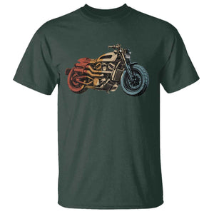 Vintage Motorcycle T Shirt Retro Rider Graphic Motorcycle Enthusiasts Bikers Club TS10 Dark Forest Green Print Your Wear