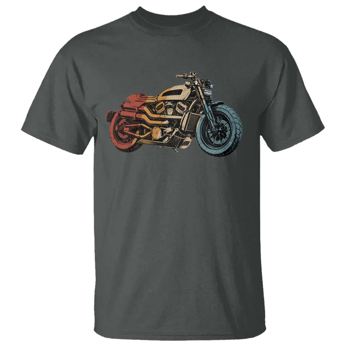 Vintage Motorcycle T Shirt Retro Rider Graphic Motorcycle Enthusiasts Bikers Club TS10 Dark Heather Print Your Wear