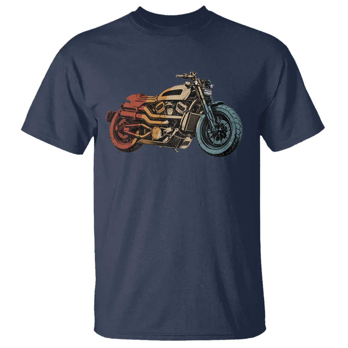 Vintage Motorcycle T Shirt Retro Rider Graphic Motorcycle Enthusiasts Bikers Club TS10 Navy Print Your Wear