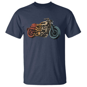 Vintage Motorcycle T Shirt Retro Rider Graphic Motorcycle Enthusiasts Bikers Club TS10 Navy Print Your Wear